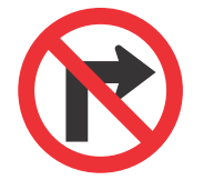 PROHIBIDO GIRAR A LA DERECHA