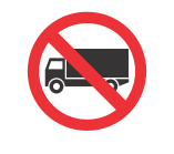 PROHIBIDO CIRCULACIÓN DE VEHÍCULOS DE CARGA