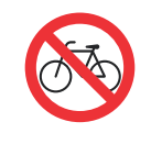 PROHIBIDA CIRCULACIÓN DE BICICLETAS Y MOTOCICLOS