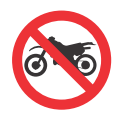 PROHIBIDA CIRCULACIÓN DE MOTOCICLETAS
