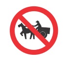 PROHIBIDA CIRCULACIÓN DE VEHÍCULOS DE TRACCIÓN ANIMAL