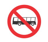 PROHIBIDA CIRCULACIÓN DE BUSES