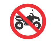 PROHIBIDA CIRCULACIÓN DE CUATRIMOTOS
