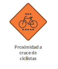 PROXIMIDAD A CRUCE DE CICLISTAS