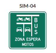 ZONA DE ESPERA ADELANTADA DE MOTOS EN INTERSECCIÓN – CON CARRIL EXCLUSIVO