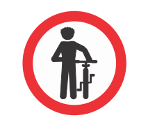 OBLIGATORIO DESCENDER DE LA BICICLETA