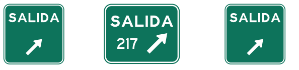 Señales de dirección SALIDA